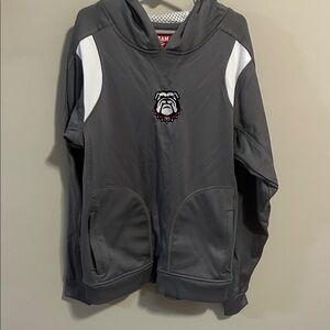 Georgia Bulldogs Youth Embroidered Hoodie Zip Pockets. Size Youth Large